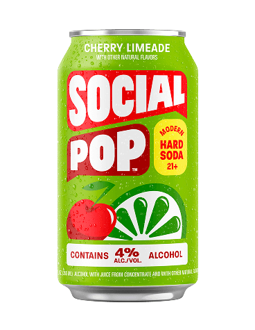 Social Pop Cherry Limeade Hard Soda can